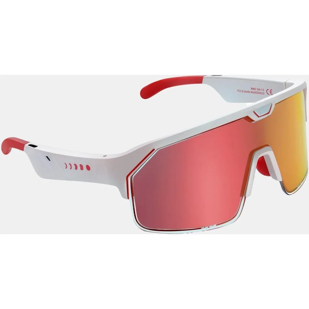 Gafas de Sol Unisex Music Shield Slider HVL Fire (Red mirror) White - CHAMELO - FashionsVida