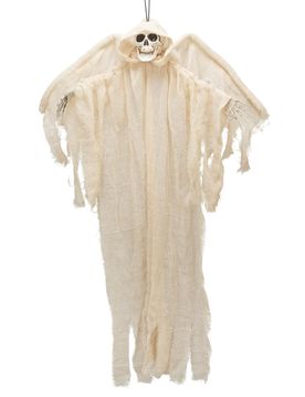 Todesengel Halloween-Hängedeko Skelett weiss 110cm