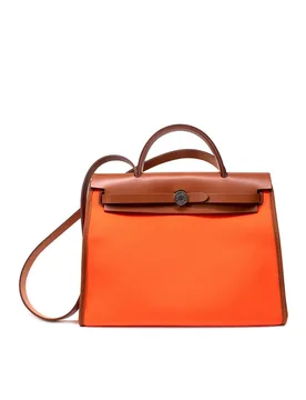 Herbag Orange Minium with Palladium Hardware - Hermes - FashionsVida