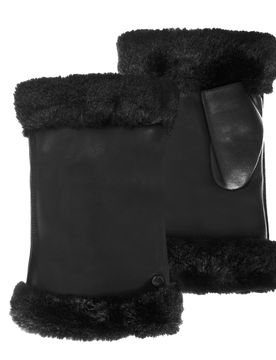Mitaines cuir d agneau Noir noir 8