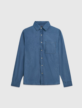 GAS camicia in denim uomo blu