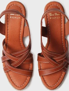 Alpargatas de cuña de mujer en piel - Toni Pons - FashionsVida
