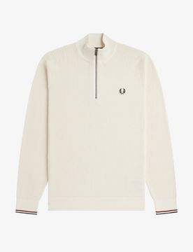 WAFFLE STITCH HALF ZIP JUMPER male