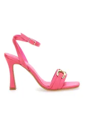 Sandali con tacco 018 Fucsia Raso 36