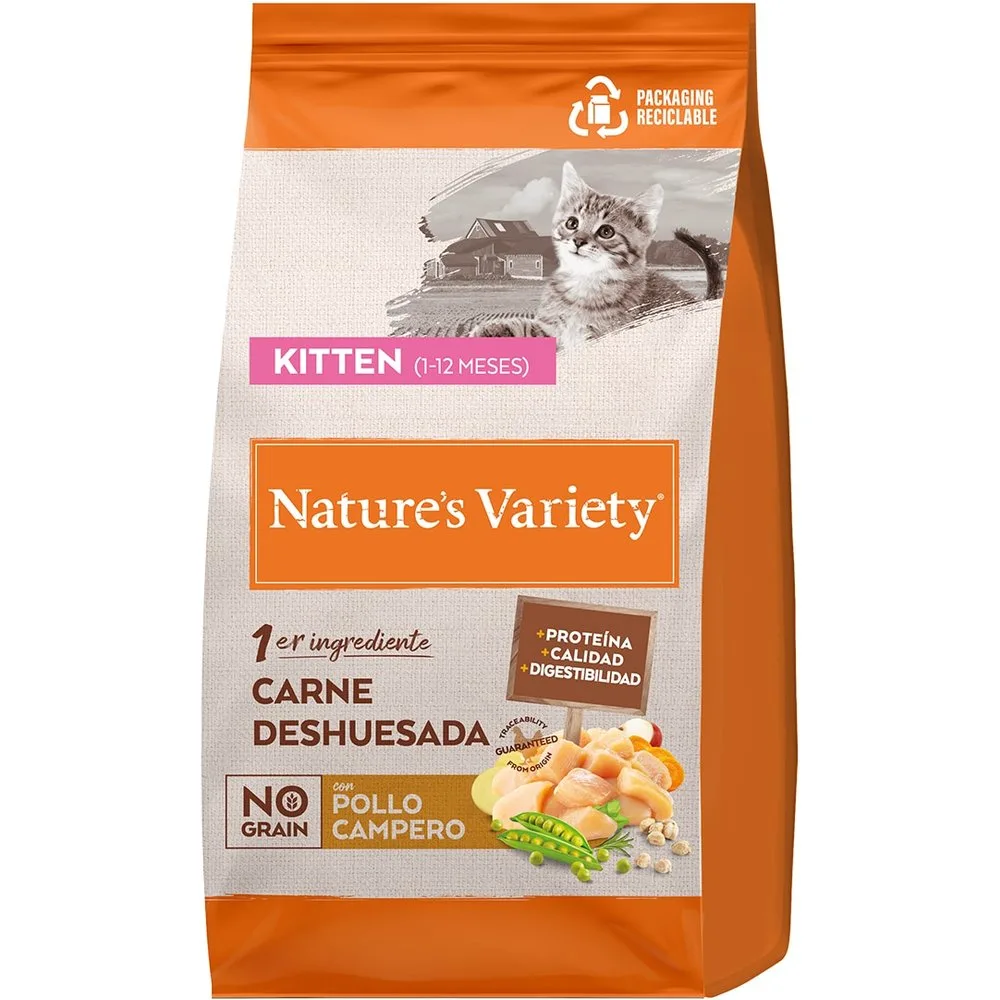 Pienso para gatitos No Grain pollo - Nature's Variety - FashionsVida
