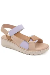 Adjustable Fastening Cushioning Sandals - Tan - Size: 5