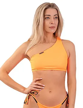 Haut De Bikini One Shoulder Bandeau 449 Orange M - Nebbia - FashionsVida