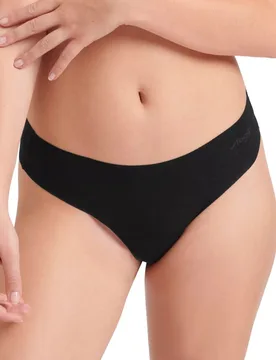 Womens Zero Modal 2.0 Hipstring - Black Polyamide - Size Large - Sloggi - FashionsVida