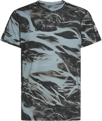 T-shirt de running ultra léger en laine de mérinos - M Merino Blend 125 Cool-Lite Speed SS Tee Mton AOP Flint Blue/Blk/Aop en