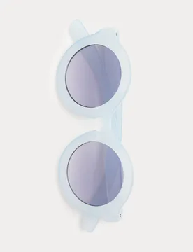 Kids' Plain Round Sunglasses (S-L) Blue male - M&S - FashionsVida
