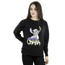 Lilo & Stitch Ohana Graffiti Sweatshirt - Black - Size: XL