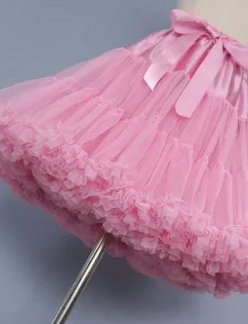 Falda de tul para mujer, falda mini deslizante de gasa con cintura elástica, falda tutú de ballet de princesa, falda blanca - Shein - FashionsVida
