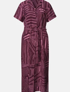 Midikleid mit Bowling-Kragen Violett 40 - Street One - FashionsVida