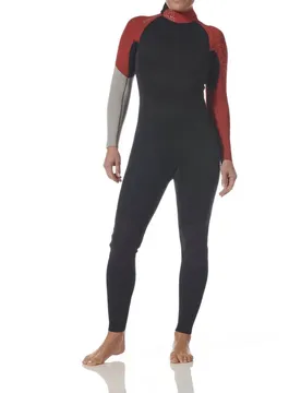 Combinaison Néoprène à Manches Longues Avec Fermeture éclair Dans Le Dos Performance 3 Mm Black / Sunshine XL
