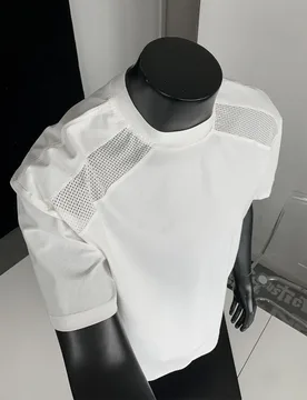 Breathable and Cool T-shirt for Men with Summer Design Sense, Spliced Short Sleeved High-end Top - Aliexpress - FashionsVida