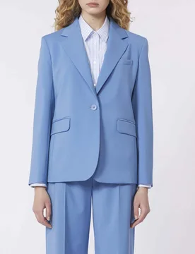 Blazer avio monopetto Weekend in pura lana vergine - Max Mara - FashionsVida