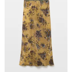 Falda con estampado de flores
