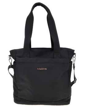 Borsa nera con tracolla e manici 2331