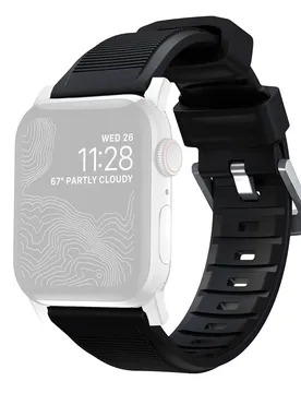 Sangle Rugged Strap 42/44/45/49mm Black / Silver One Size unisex