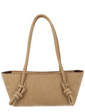 FLECA MINI SHOULDER NUBUCK - Knotted-handle Shoulder Bag