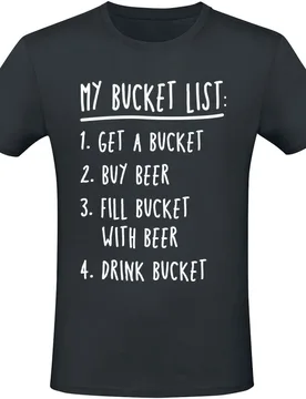 T-Shirt - My bucket list - M bis 3XL - für Männer - Größe M - schwarz - Männer - male - Sprüche - FashionsVida