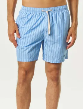 Boxer mare azzurro a righe bianche - MC2 SAINT BARTH - FashionsVida