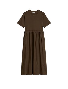 Vestido midi marrón L