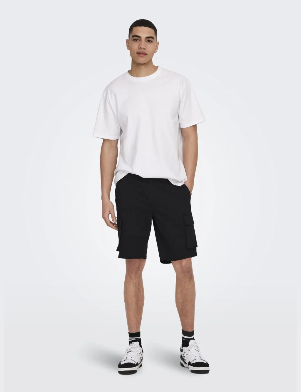 ONLY & SONS Cargo Shorts Black male - ONLY & SONS - FashionsVida
