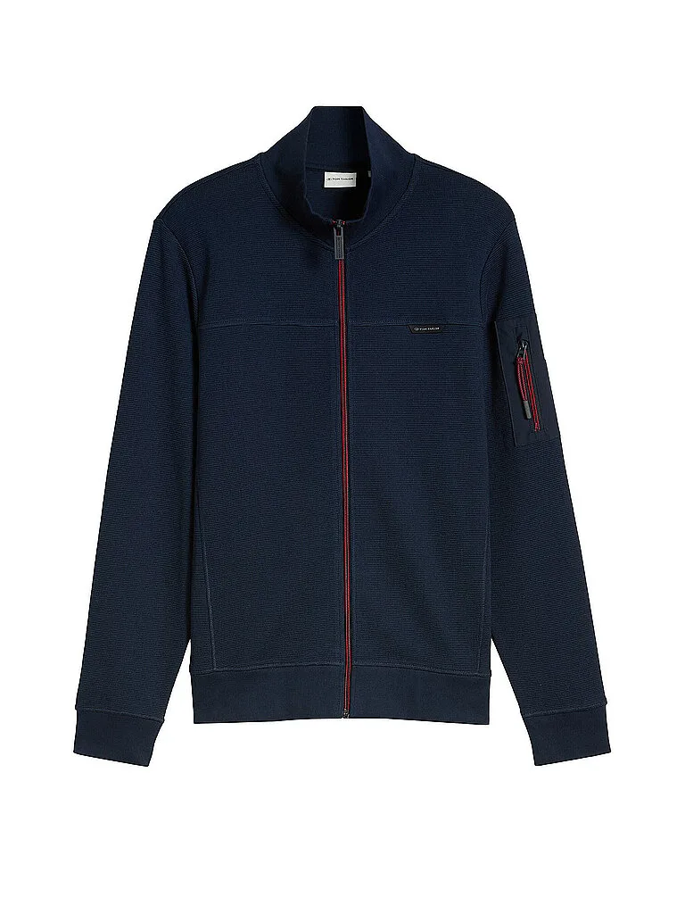 Sudadera con cremallera azul S - Tom tailor - FashionsVida