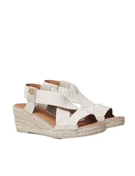 Pons Sandales Compensées En Sparte Tura-tr Off White EU 36