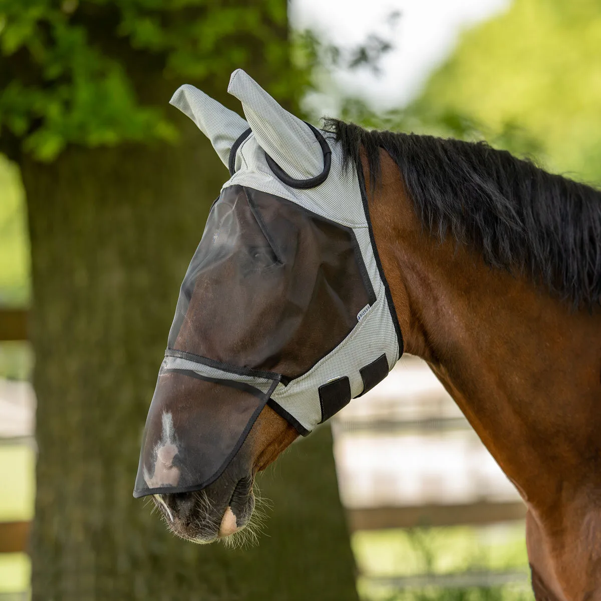 Fliegenmaske FLY GUARD II PLUS hellgrau SH - Busse - FashionsVida
