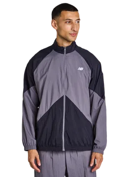 Sport Legacy Men Track Tops - Grey - Size L - Poly Woven - Grey - Size: Large - New Balance - FashionsVida