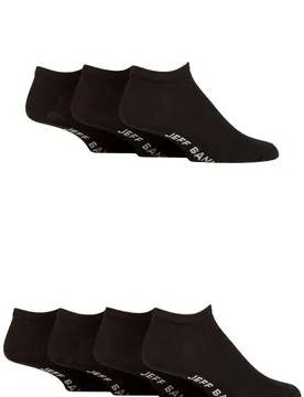 Pair Black Plain Cotton Trainer Socks Men's 7-11 Mens - - Black - Size: 7-11 Mens - Jeff Banks - FashionsVida