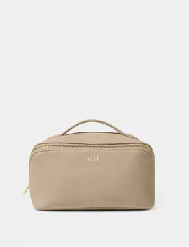 Personalised Medium Toiletry Bag Taupe female - Katie Loxton - FashionsVida