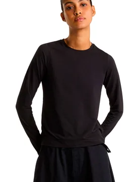 W golden ridge ribbed long sleeve tee camiseta montaña manga larga mujer Beige (L) - The North Face - FashionsVida