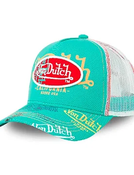 Cappellino Con Visiera Bra Turquoise / White One Size - Von dutch - FashionsVida