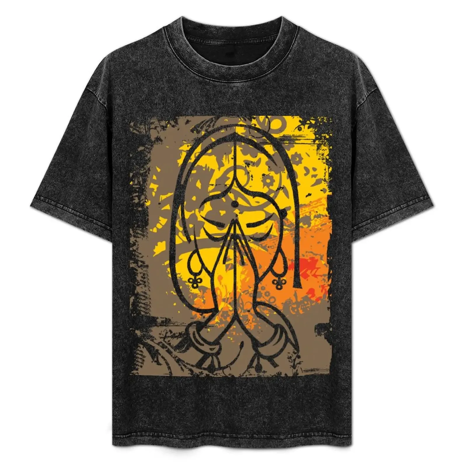 Namaste T-Shirt Retro Style Print Casual Top - Aliexpress - FashionsVida
