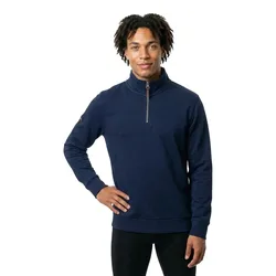 Maglione Con Mezza Zip Core Pique Henley Regal Navy S