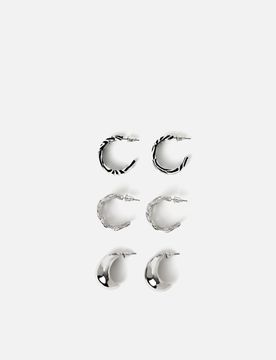 Celin pack de boucles d'oreilles créoles ouvertes