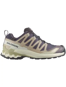 Chaussures de trail en GORE-TEX® - XA Pro 3D V9 GTX W Nine Iron/Oxford Tan - Taille 41 1/3 - Gris - Salomon - FashionsVida