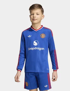 Maglia Away Manchester United 26/27 A Maniche Lunghe Per Bambini E Bambine - Blu, blu blu Bambino taglia 13-14Y - Adidas - FashionsVida