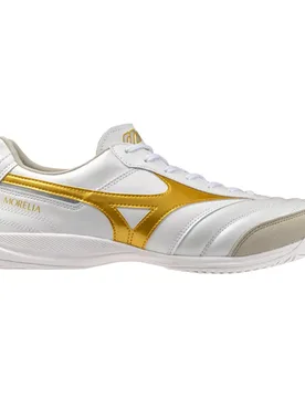 Chaussures De Futsal Morelia Sala Elite In White / Football Gold / Galaxy Silver EU 39 Homme - Mizuno - FashionsVida