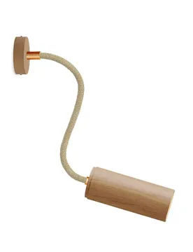 Cables Lampe Fermaluce Flex 30 Avec Rosace Mini En Bois Et Spot Avec Abat-jour Tub-e14-avec Bulb Neutral One Size