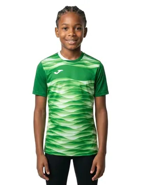 T-shirt à Manches Courtes Tiger Vii Green / White 12-14 Années Garçon