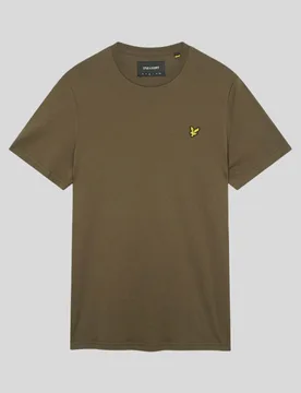 Men's Plain T-Shirt Plus in Olive - Lyle & Scott - FashionsVida