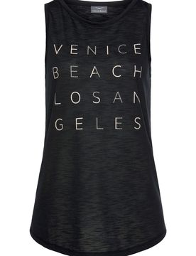 VENICE BEACH Top crema / negro
