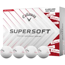 Golfbälle Supersoft LTD 2025 LOVE - 12er Pack, weiss