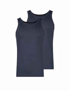 Canotta - Canottiera confezione da 2 crown blue blu XXL - Skiny - FashionsVida