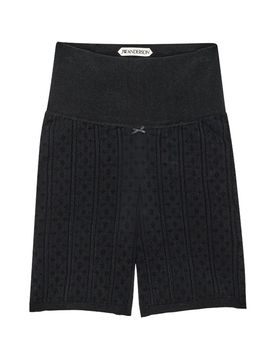 Cable-knit High-waisted Shorts