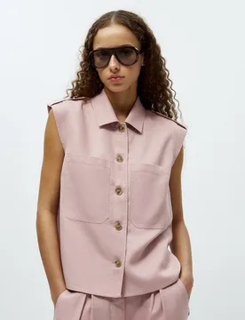 Sfera - Chaleco bolsillos tencel - Sfera - FashionsVida